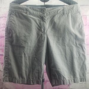 Ann Taylor Grey Bermuda Shorts Size 6